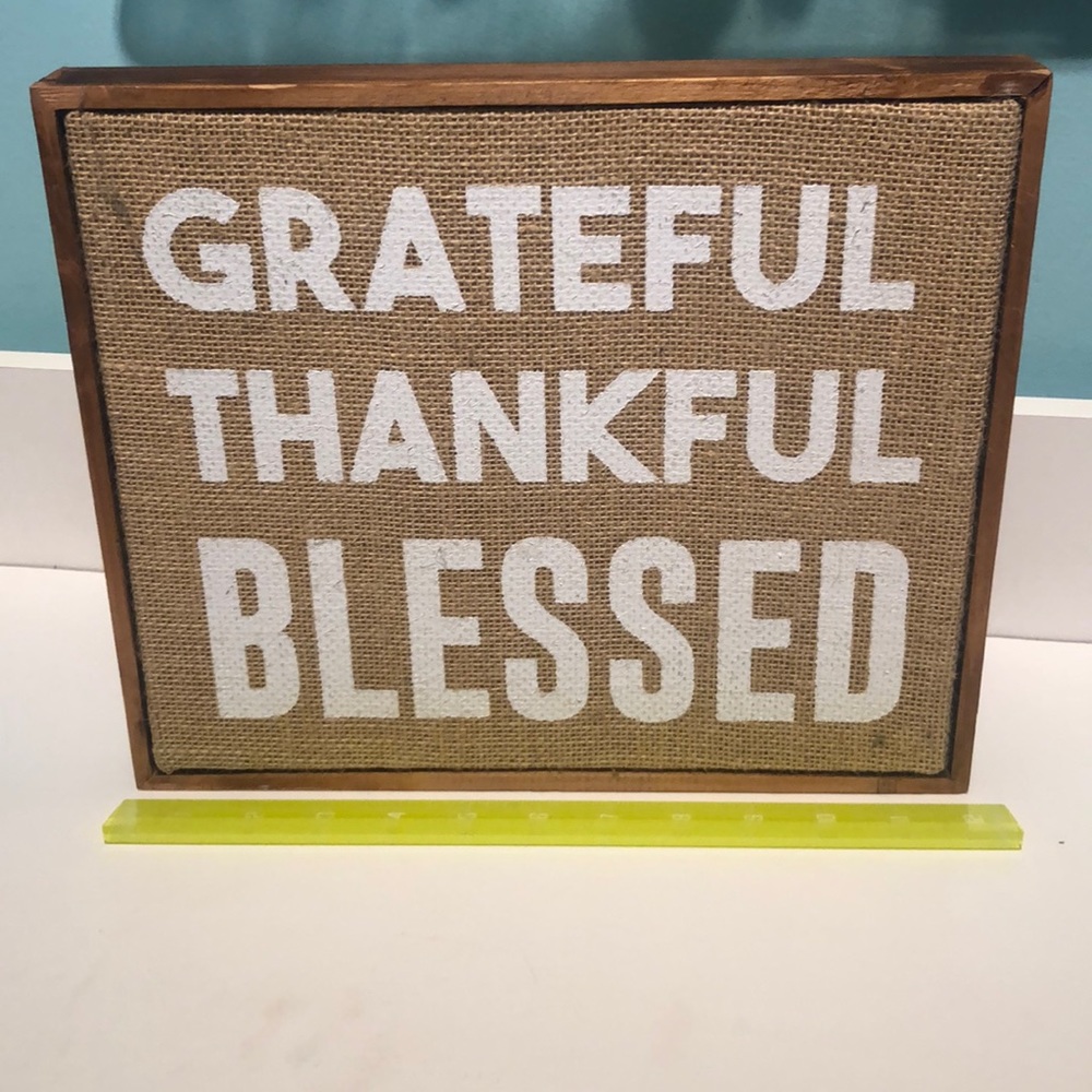 GRATEFUL, THANKFUL, BLESSED wall decor